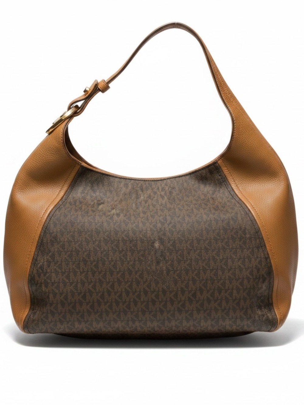 Michael Kors Brown & Tan Logo Hobo Shoulder Bag - Picture 2 of 2